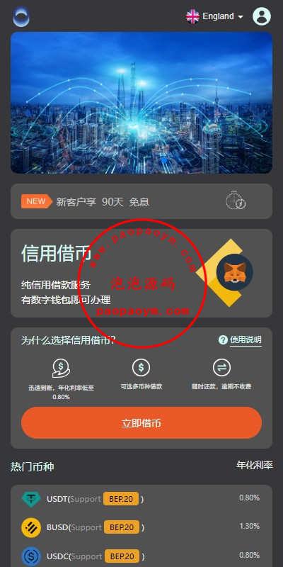多语言借币系统/借币贷款/套路贷款/usdt贷款源码